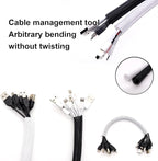 10ft *2pcs - 1/2 inch Cord Protector Wire Loom Tubing Cable Sleeve Split Sleeving for USB Cable Power Cord Audio Video Cable – Protect Cat from Chewing Cords - White(White, 10ft-1/2inch)