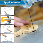 24Pcs Coping Saw Blades Set 6-1/2 Inch High Carbon Steel Pin End Scroll Saw Blade Replacement Kit 15TPI 18TPI 24TPI for Most Wood Plastic Cutting (24)