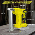 Cordless 18 Gauge Nailer Gun for DeWalt 20V Max Battery, 18 GA 2 in 1 Brad Nailer/Staple Gun with Pack of Nails and Staples Nail Gun for Home Improvement & Woodworking(No Battery)