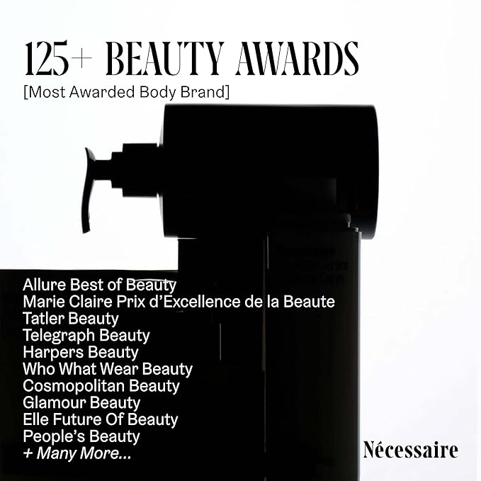 Nécessaire The Body Wash Olibanum. Natural Body Wash for Women + Men. Radiance Cleanse. Multi-Enzyme Gel Cleanser for Dull Skin. Notes of Vanilla, Fig Leaf, and Cassis Buds. 16.9 Fl Oz.