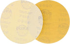 Dura-Gold Premium 600 Grit 6" Gold Sandpaper Discs, No Hole Pattern Dustless, Box of 50, Hook & Loop Backing for DA Sander, Finishing Coarse Sanding Abrasive Automotive Paint, Woodworking Wood, Metal