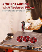 5 Pcs Diamond Saw Blades, 4-1/2" Tile Grinder Blade for Angle Grinder, Super Thin Tile Cutting Disc for Grinder for Cutting Tile Ceramic Porcelain Granite Marbles