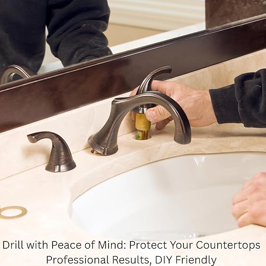 Drilax 1-3/8" Diamond Hole Saw | Removable Pilot Pin for Precision Locator & Wet Drilling | 3/8" Shank for Ceramic, Porcelain, Tile, Quartz, Granite, Marble | Perfect for Faucets, Soap Dispensers