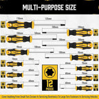 HORUSDY 13-Piece Magnetic Torx Screwdrivers Set | T5 - T40 Magnetic Torx Screw drivers Set | Star Screwdriver Set