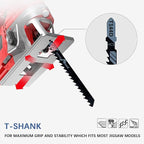 20-Piece T144D 4 Inch 6 TPI Assorted T-Shank Jig Saw Blades Set for Speed Cutting Wood