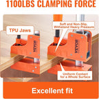 VEVOR Bar Clamps for Woodworking, 2-Pack 50" Parallel Clamp Set, F Clamp with 1100 lbs Load Limit, Even Pressure, High-strength Plastic and Carbon Steel, Wood clamps for Woodworking Metal Working