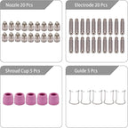 SG-55 AG-60 WSD-60 Plasma Cutter Cutting Torch Tip Nozzles Consumables Kit, .045'' 50PCS (AG60)