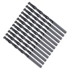Drill Bit, 5/32" Cutting Diameter, 4241 HSS Nitriding Black 118° Cutting Angle Versatile Jobber Bits - (Applications: for Drilling Plastic Wood Soft Metal), 12-Pieces