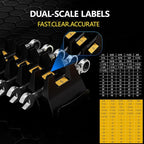 48PCS Magnetic Modular Wrench Organizer Set - Tool Drawer Storage Rack with Metric & SAE Labels, Wrench Holder with Magnet, Perfect Tool Gift for Men, father, boyfriend, DIYers & Mechanics (Black)