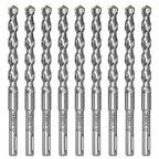 10-Piece 1/2" SDS Plus Drill Bits Rotary Hammer Drill Bit Set, Carbide Tipped for Drilling Concrete Cement Porcelain Tiles Ceramic Pots Stone Brick, Diameter 12mm, 160mm Long, SDS Plus Shank.