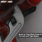 MAXPOWER 24-Inch Offset Pipe Wrench, 40% Lighter Alumimum Plumbing Wrench Clamping Capacity Up to 70mm