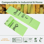 Compostable Bags,Trash bags 13+ gallon tall kitchen, Compostable Trash Lawn & Leaf Yard Waste Bags,Kitchen Compost Trash Bin Compatible,Extra Thick1.01 Mills,Certified by BPI and OK Compost(50count)