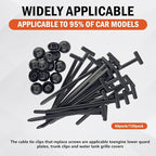60 PCS Nylon Universal Cable Tie Buckle, Heavy Duty Self-Locking Zip Ties Holder with Pin & Button Design, UV Resistant Zipties for Car Daily Auto Fixing, Car nylon Zip Ties. (60)