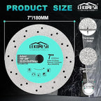Rock Slab Grinding Disc - 7 inch Glass Cutter Disc, Granite Cutting Blade, Diamond Grinder Wheel for Rock Slab, Stone, Tile, Marble, Granite, Glass Diamond Saw Blades