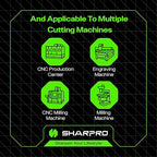 Spiral Upcut Router Bit Set 1/8 Inch Shank 1/8 Inch Cutting Dia. 1'' CL. Extra Long 2-1/4'' OVL. Carbide Upcut CNC Router Bit, Ideal for Wood Engraving and Plunging Applications