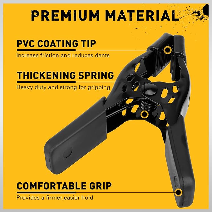 12-Piece for Woodworking Spring Clamps 4-inch Tarp Clamps Large Heavy Duty Clips Spring Clip Metal Clamp for Pool Cover Backdrop Stand Clamps