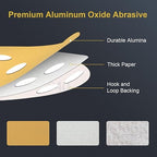 100 PCS 6 Inch 6 Hole Sanding Discs 400 Grit Hook and Loop Adhesive Round Sandpaper for Random Orbital Sander