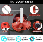 PVC Fitting Saver 2-Inch Head,Triple Blade PVC Pipe Reamer Socket Saver with 3/8-Inch Hex Shaft,Plastic Pipe Fitting Reamer Plumbing Tool for Sch.40 CPVC ABS Socket Hub,Fit Standard 1/2" Drills