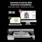 LASER TREE Laser Engraver, 30000mW（30W）Output Power Laser Engraver Machine with Air Assist Pump, High Precision Laser Cutter and Engraver for Wood & Metal Paper Acrylic Glass Leather etc，Class 4