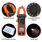 BTMETER Digital Clamp Meter Multimeter, Auto Range 4000 TRMS AC DC Voltmeter Ammeter Test Volt Amp Ohm Capacitance Frequency w/Data Export, Mini Multi Tester BT-7200CAPP