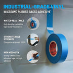 RED WOLF 10 Pack Blue Electrical Tape 3/4 Inch x 66 Ft Industrial Grade UL/CSA Listed 7 Mil Thick Flame Retardant High Temp Waterproof Electrical PVC Tape Electric Super Vinyl Rated 600V