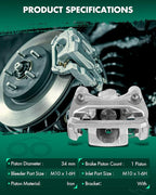 SCITOO 18B5002 18B5003 Disc Brake Calipers Assembly with Bracket Fit For Ford For Fusion,For Lincoln MKZ/Zephyr,For Mazda 6 2006-2013,For Mercury Milan 2006-2011,For Pontiac Vibe 2009-2010