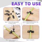Swpeet 25Pcs 10mm Two Hole U Bracket Clamp with 50Pcs Self-tapping Screws Kit, U-Clamps, Metal Pipe Clamps, Pipe Strap Clamps, Conduit Tension Clips for Fixing Pipe or Cable