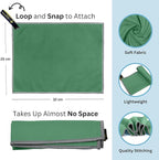 Backpacking Ultralight Quick Dry Microfiber Soft Fast Drying Hand and Face Towel Wash Cloth Camping Yoga Hiking Active Lifestyle Small (Green, Small)