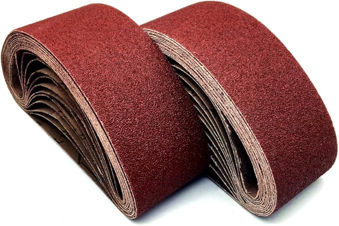 3 x 24 Sanding Belt, 80 Grit Aluminum Oxide Sanding Belts, Sandpaper Belt For Belt Sander 3x24,18 Pack(3x24 Inch, 80 Grit)