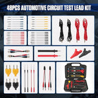 48PCS Automotive Circuit Test Leads Kit Electrical Breakout Leads Automotive Kit Multi Function Auto Diagnostic Tools Multimeter Test Leads Kit
