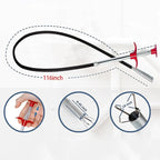Drain Snake,116 inch Flexible Grabber Claw Pick Up Reacher Tool,Drain Clog Remover - Gutter Cleaning Tools for Home Sink, Bathroom Tub,Drain, Toilet, Tight Spaces