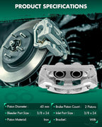 SCITOO 18B5473 18B5472 Rear Left & Right Disc Brake Calipers Assembly w/Bracket For Ford For F-250 Super Duty 2013-2019,For Ford For F-350 Super Duty 2013-2019