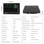 FNIRSI 1013D Plus Oscilloscope - Portable Handheld Tablet Oscilloscope with 100X High Voltage Probe, 2 Channels 100Mhz Bandwidth 1GSa/s Sampling Rate 7" TFT LCD Touch Screen