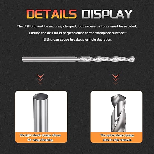 Drill Bit, 2.5mm Cutting Diameter, 4241 HSS 118° Cutting Angle Uncoated Bright Versatile Jobber Bits - (Applications: for Drilling Plastic Wood Soft Metal), 4-Pieces