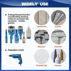 Tile Hole Saw Kit - BRSCHNITT Diamond Core Drill Bit Set 6/8/20/25/35mm Drill Bit &1 3/8" Diamond Chamfer Bit for Porcelain Tile Ceramic Marble Granite & Adapter
