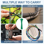 PATIKIL Cable Zip Ties 12 Inch, 100 Pcs Self-Locking Nylon Wire Tie Wraps Heavy Duty Cord Management with 50 lbs Tensile Strength for Indoor and Outdoor, Green (0.2" W)