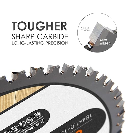 Luckyway 3-Pack 7-1/4 Inch 60T Finish with 5/8 Inch Arbor TCT Circular Saw Blade for Cutting Wood