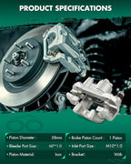 SCITOO 19B2685 19B2684 Rear Left & Right Disc Brake Calipers Assembly w/Bracket For Lexus For ES300 2002-2003,For Lexus For ES330 2004-2006,For Toyota For Camry 2002-2006