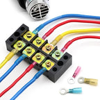 260Pcs Heat Shrink Wire Connectors Kit - Marine Automotive Electrical Connectors - Crimp Terminal Set for Electrical Wiring - Waterproof Fork Spade Ring Butt Connector Assortment