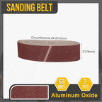 3 x 24 Inch Sanding Belt, 2 Pcs 60 Grit Knife Sharpener Belts Work Sharpening for Belt Sander Knife Carving Tool Metal Working