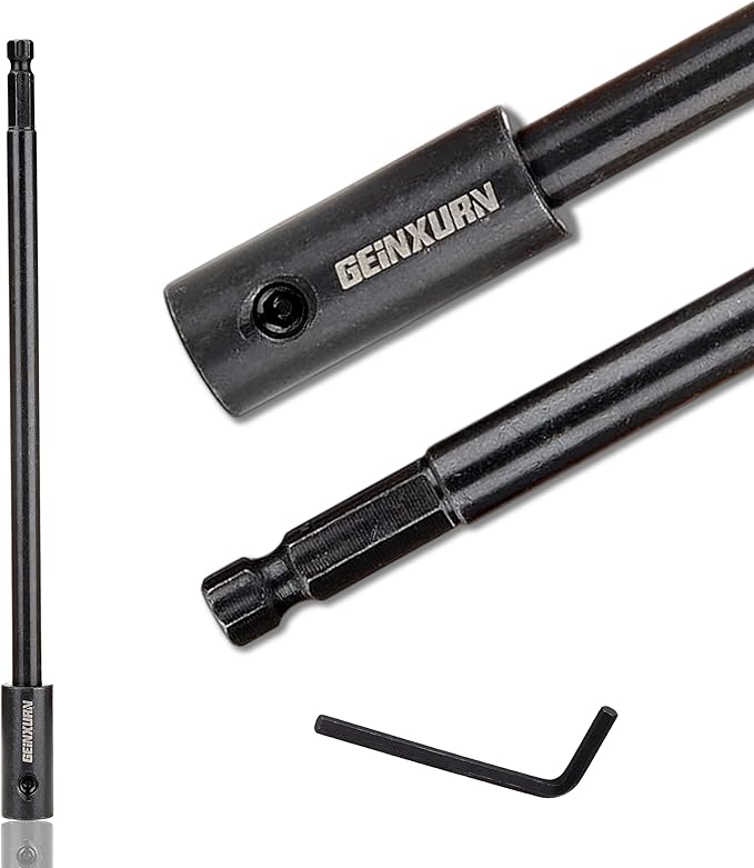 Tools Hole Saw Extension Chuck, 10-Inch x 3/8-Inch Hex Shank Reducing Locking Impact Extension