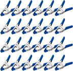 Lot of 24-6" inch Spring Clamp Large Super Heavy Duty Spring Metal Blue - 2.5 inch Jaw opening