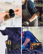 20 Inch Heavy Duty Tool Tote-48 Pockets,1680D Tear&Abrasion Resistant,Includes Tool Pouch,Tool Belt,Magnetic Wristband&Adjustable Shoulder Strap | Tool Organizer(Brown)