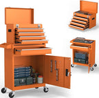 5-Drawer High Capacity Rolling Tool Chest, Removable Toolbox on Wheels Organizers, Lockable Tool Box Tool Storage Cabine with Drawers and Wheels for Workshop and Warehouse