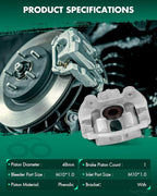 SCITOO Rear Left Brake Caliper With Bracket 18B5059 Compatible For Buick Enclave 08-17, For Cadillac XTS 13-20, For Chevy Traverse 09-17, For GMC Acadia/Acadia Limited, For Saturn Outlook 07-10