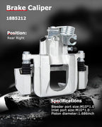 cciyu Rear Right Brake Caliper Assembly w/Bracket 18B5212 2009 For Ford For Flex,2009 2010 2011 For Lincoln For MKS