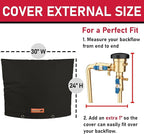Redford Supply Co. Cold Snap (5°F) Backflow Preventer Insulation Cover, 30"W x 24"H, Pipe Insulation, Water Sprinkler Covers for Outside, Sprinkler Backflow Cover for Winter, Well Pump Bag (Black)