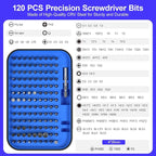 Precision Screwdriver Set, SOONAN 150 in 1 Electronics Tool Kit with 120 Bits Magnetic Screwdriver Set & 30-bit Tool Set Handy Repair Tool for Computer Phone Watch Camera Laptop, Blue
