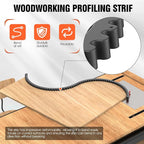 Pisman Router Edge Guide & Template Kit - 78" Plastic Woodworking Profiling Strip for Precision Trimming | Fits Bosch/Dewalt/Makita Routers | DIY Furniture, Cabinet & Table Edge Molding (Black)