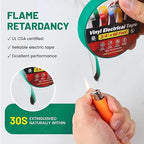 RED WOLF 10 Pack Green Electrical Tape 3/4 Inch x 66 Ft Industrial Grade UL/CSA Listed 7 Mil Thick Flame Retardant High Temp Waterproof Electrical PVC Tape Electric Super Vinyl Rated 600V